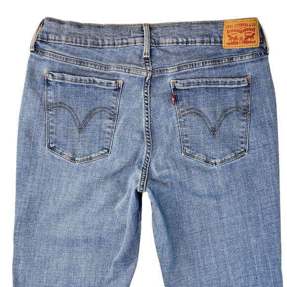 Levi's 505 Jeans Women's Sz14 Blue Straight Leg Stretch Denim Zip Mid-rise 90's - Picture 5 of 17